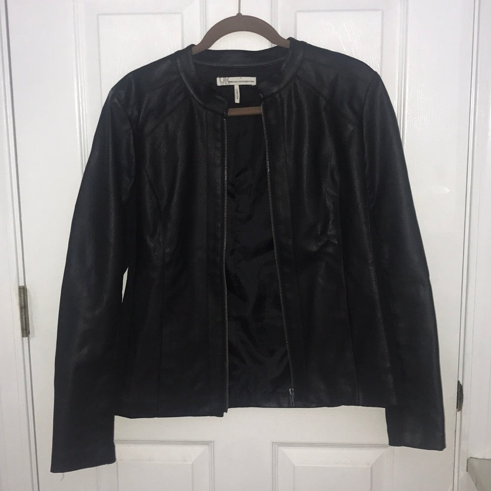 French Connection Leather Moto Jacket